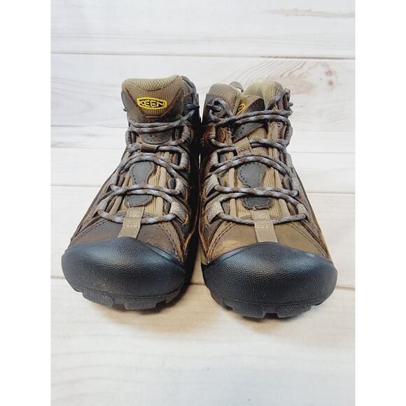 KEEN Targhee II Mid Waterproof Hiking Boots Slate Black/Flint Stone Sz 5.5 - Picture 4 of 13